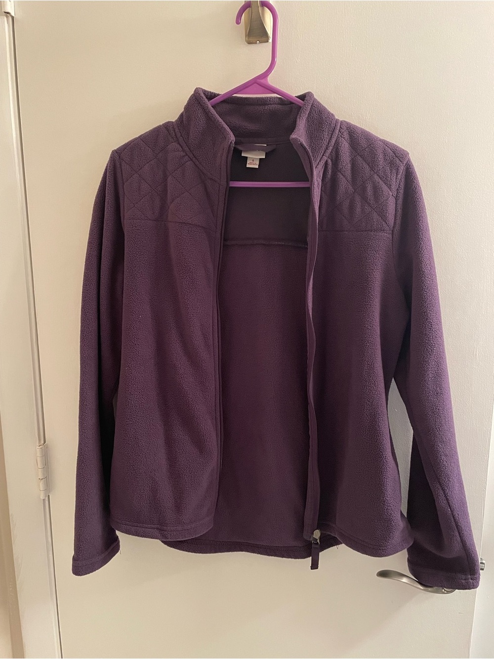 Merona Plum Full-Zip Teddy Fleece Jacket